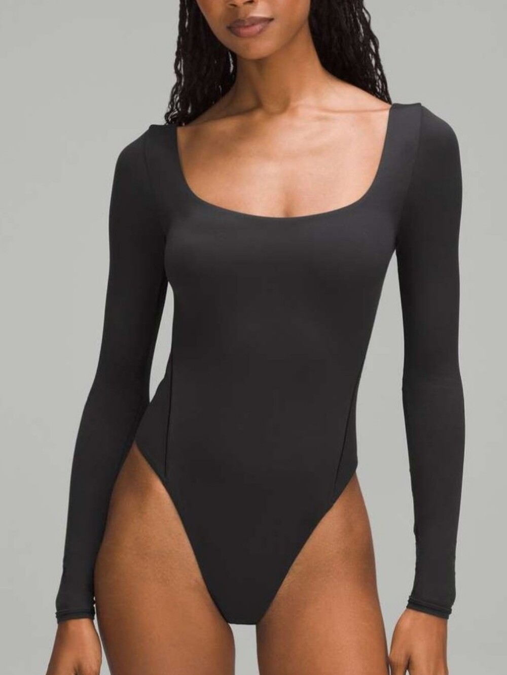 NWT Lululemon Bodysuit Wundermost Ultra-Soft Nulu Large Square-Neck Long-Sleeve